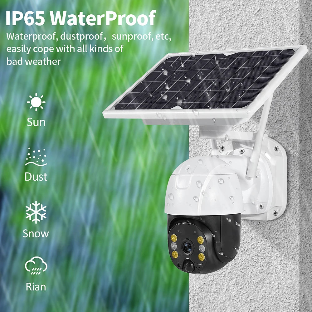 ICSEE Solar Outdoor Security Camera with Battery and SIM Card, 3MP Security Network IP Camera with Solar Panel, WIFI, PTZ and 4G Wireless CCTV