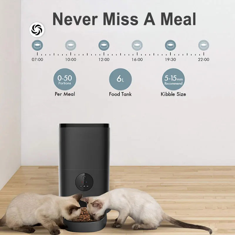 Distributeur Automatique de Nourriture pour Animaux de Compagnie avec Connexion Wifi Intelligente