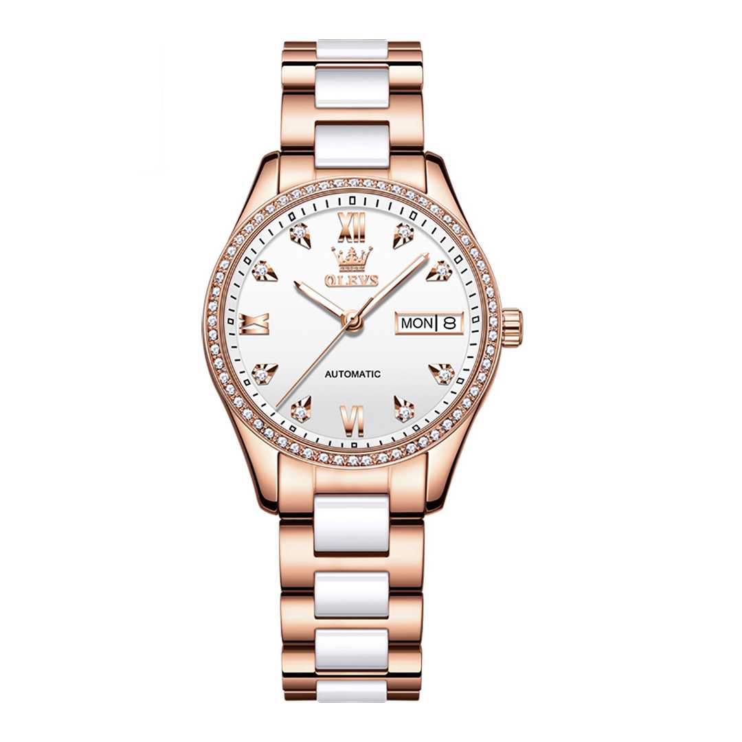 Montre automatique luxueuse Femme en céramique Olevs 6637 - YokaShop