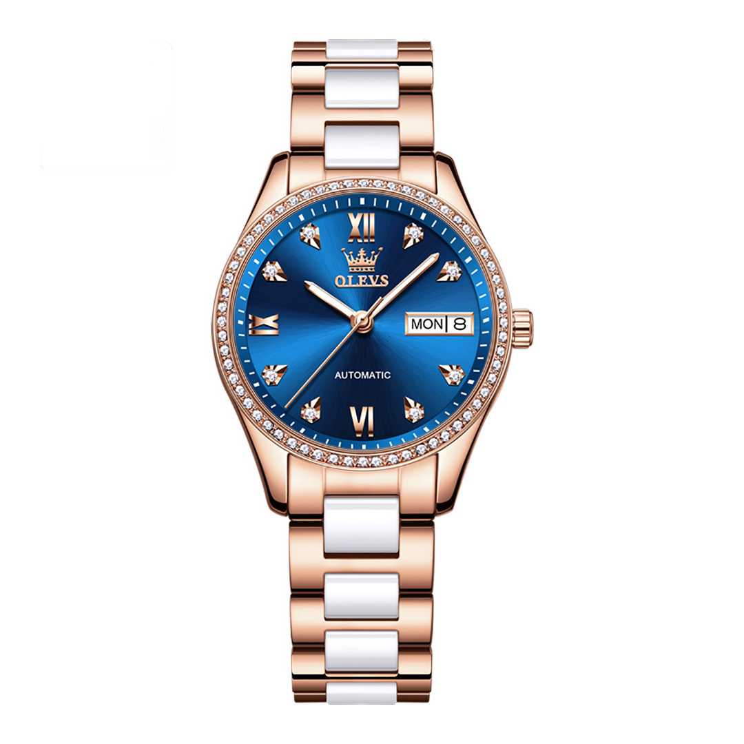 Montre automatique luxueuse Femme en céramique Olevs 6637 - YokaShop