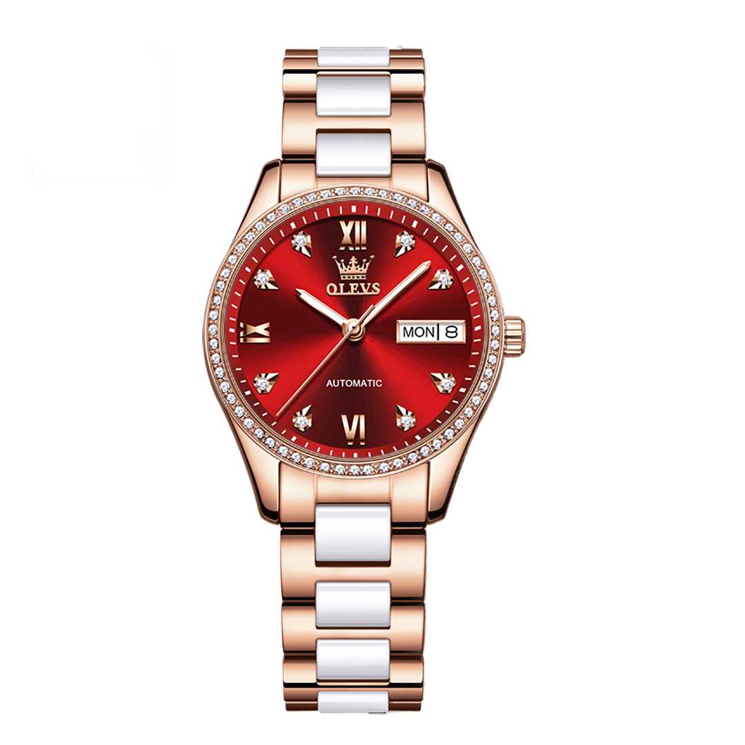 Montre automatique luxueuse Femme en céramique Olevs 6637 - YokaShop