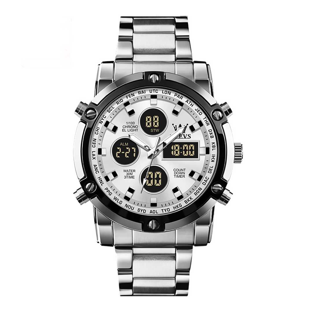 Montre numérique double temps pour hommes mode Sport OLEVS 1106 - YokaShop