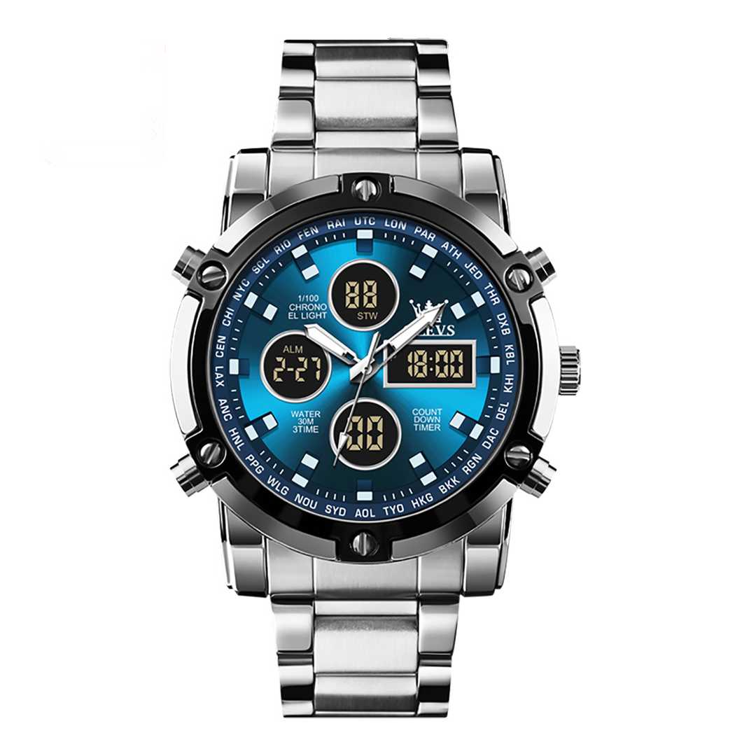 Montre numérique double temps pour hommes mode Sport OLEVS 1106 - YokaShop