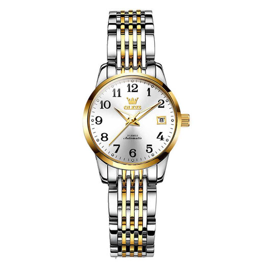 Montres automatiques de luxe grande  dames bracelet en acier inoxydable OLEVS 6666 - YokaShop